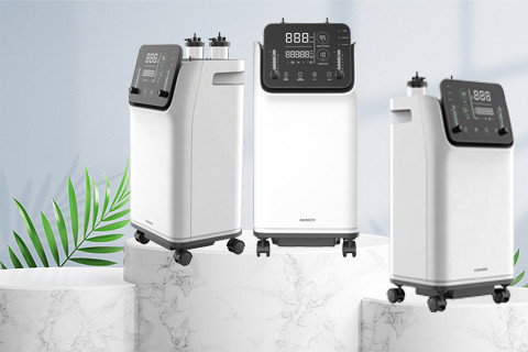 220V 110V पोर्टेबल O2 Concentrator 5L परमाणुकरण के साथ उच्च शुद्धता समायोजित करें